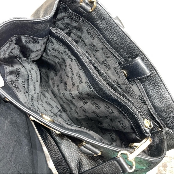 Michael Kors pebble leather Black Satchel handbag shoulder bag - Picture 16 of 16